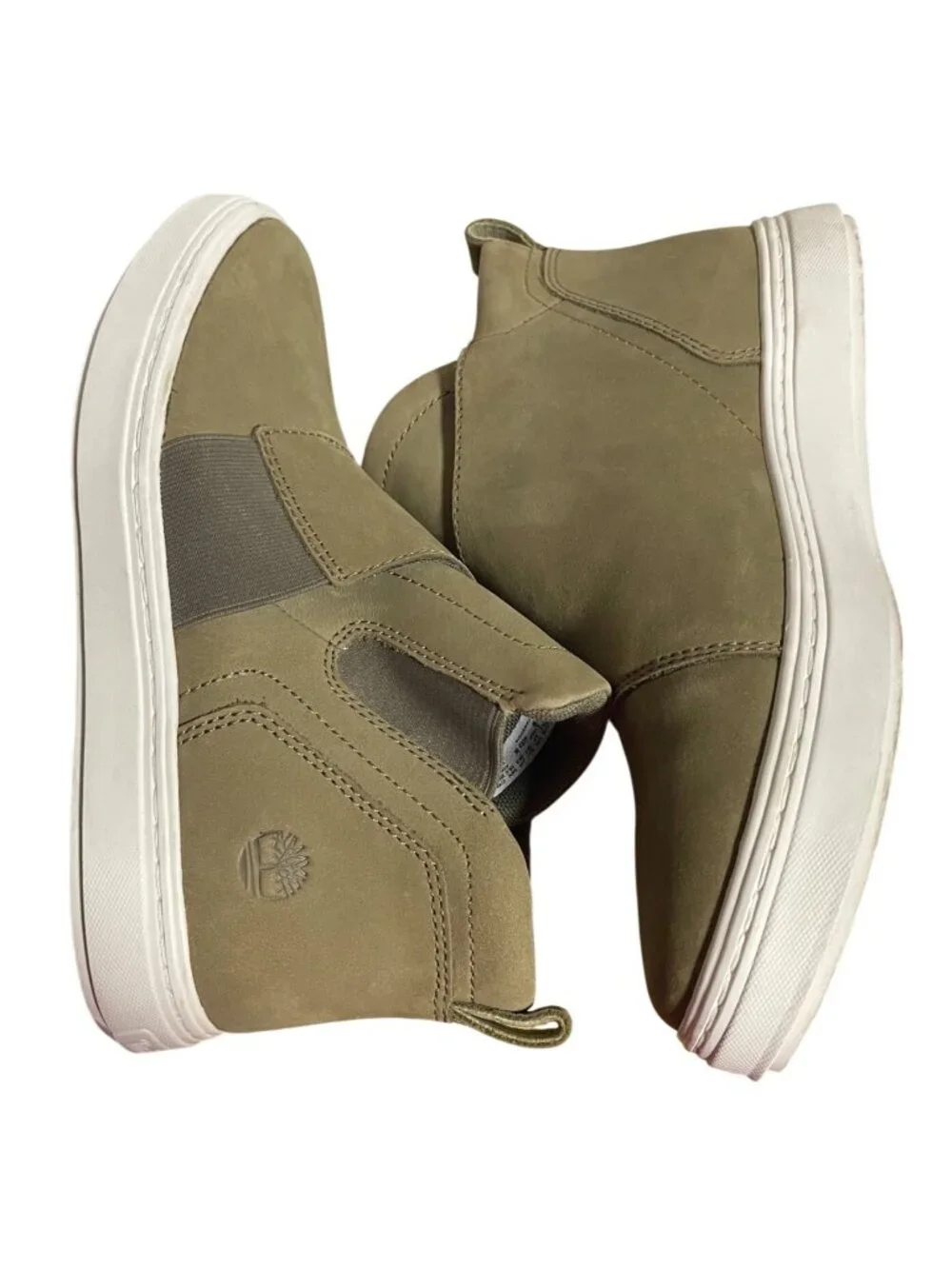 Timberland Womens Londyn Chelsea Sneaker Boots 8.5 Olive Green Nubuck Leather